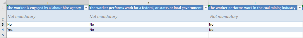Image showing columns J-L in spreadsheet